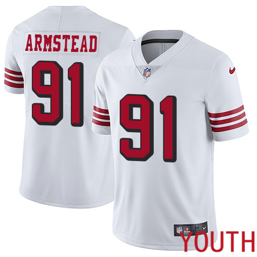San Francisco 49ers Limited White Youth Arik Armstead NFL Jersey 91 Rush Vapor Untouchable